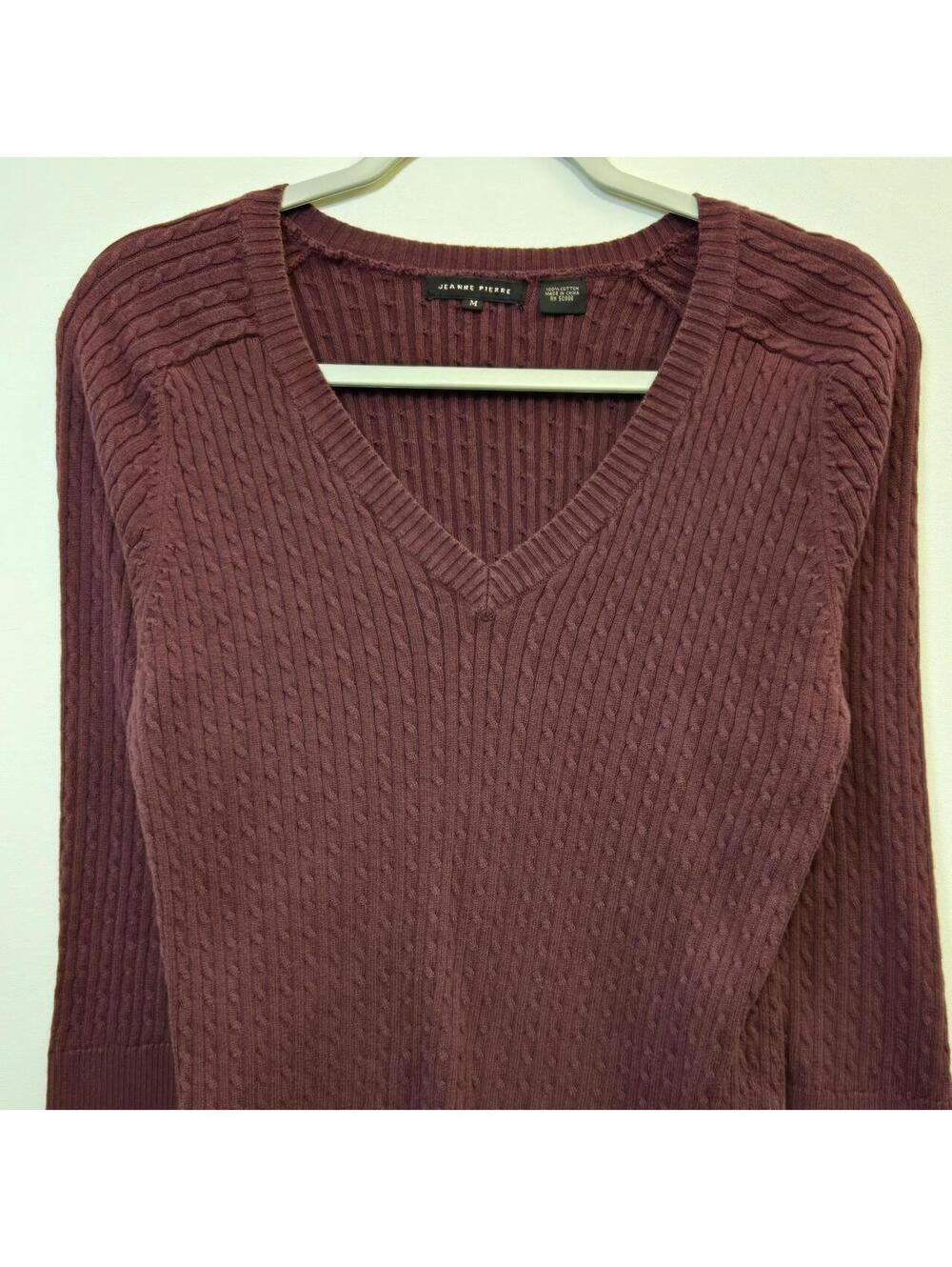 Jeanne Pierre Women's Burgundy and Purple Jumper